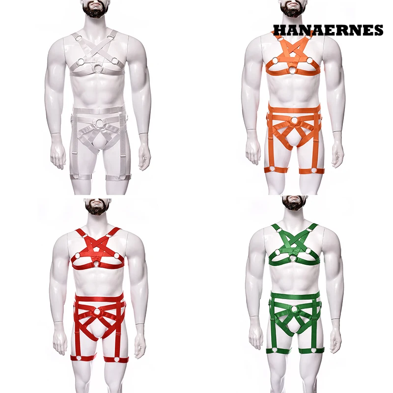 [Men's samples]Men Harness Belts Gothic BDSM Bondage Gay Chest Harness Strap Punk Rave Body Cage Costumes for Fetish Men Gay