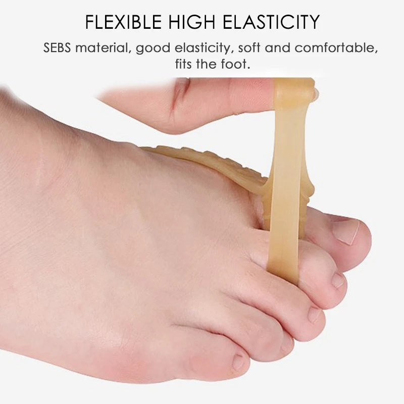 2pcs/1Pair Silicone Gel Foot Big Toes Separator Two Hole Thumb Valgus Protector Bunion adjuster Hallux Valgus Guard Feet Care