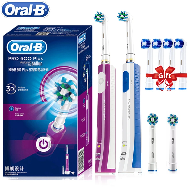 

Genuine Oral-B 3D Sonic Electirc Toothbrush CrossAction Clean Smart Electronic Power Rechargeable IPX7 Waterproof Tooth Brush