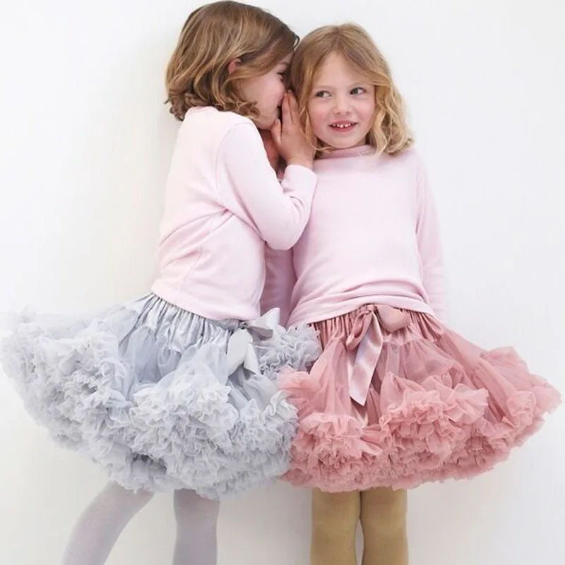 Fashion Family Matching Clothes Mother Daughter Dresses Sisters Tutu Skirt Fluffy Ballet Kids Pettiskirt Mommy and Me Clothes