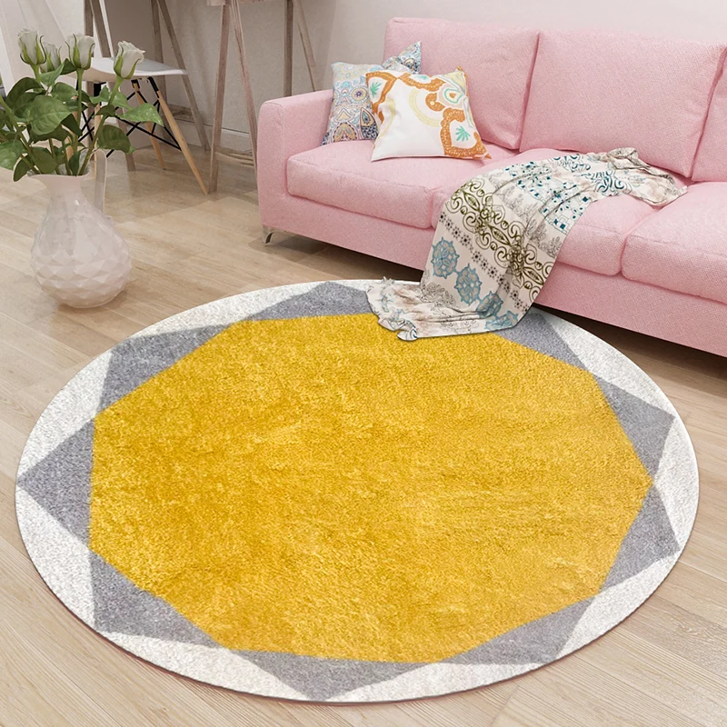 Nordic Round Soft Thick Carpet Living Room Morocco Mandala Floor Mat Round Hanging Chair Bedroom Household Modern Simple Rugs