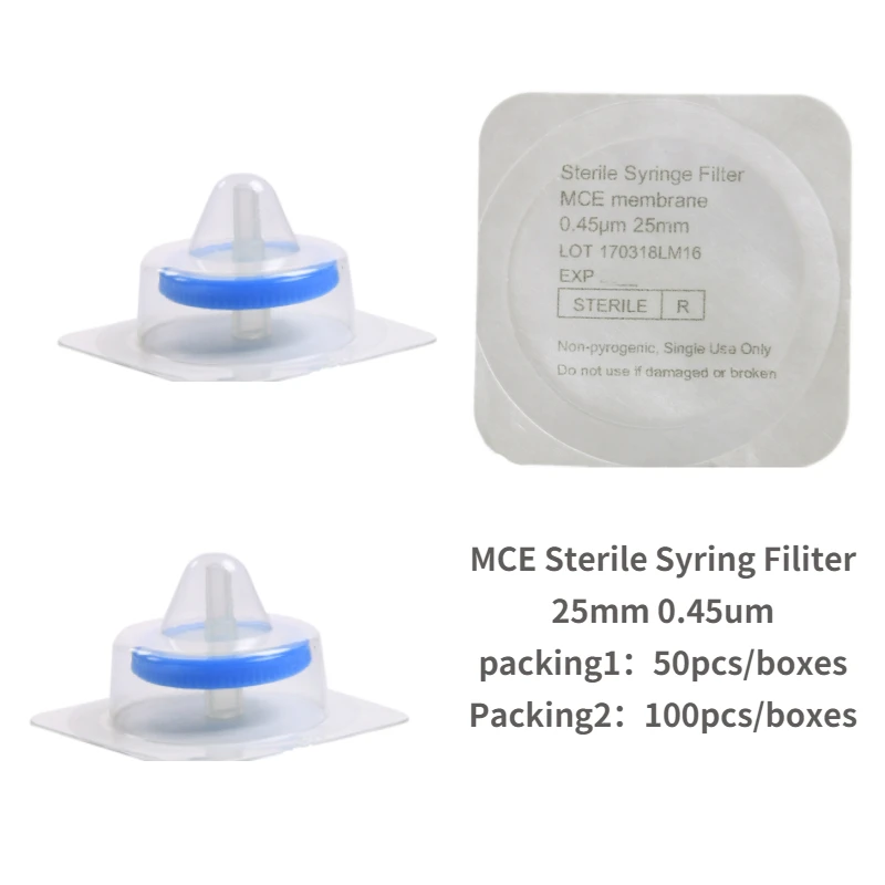 Imagem -04 - Ikeme-filtro de Seringa de Esterilização Nylon Ptfe Pes Pvc Filtro de Seringa de Laboratório Hidrofóbico 25 mm