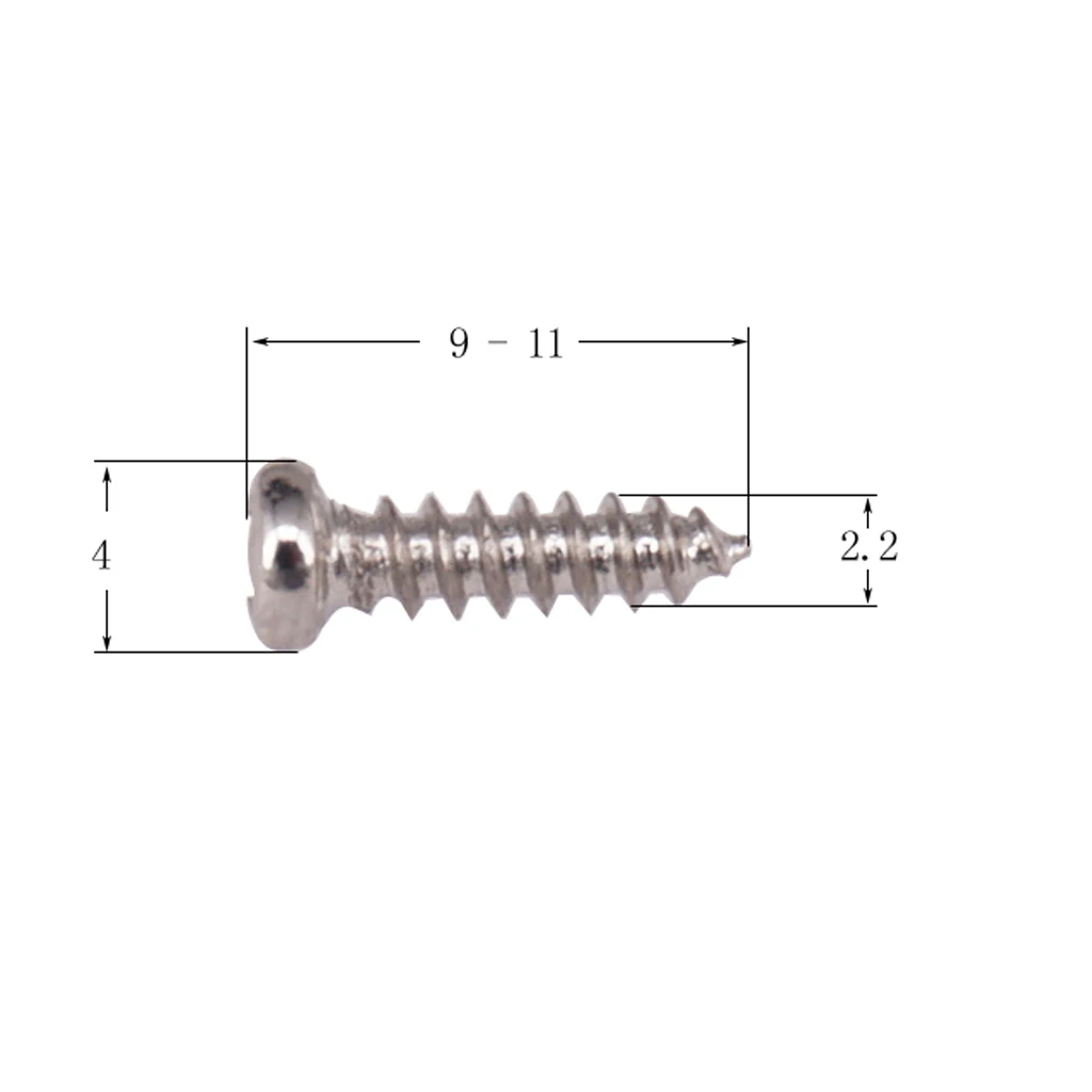 Set Of 50 Screws For Electric Guitars Bass Tuners Machine Heads Silver