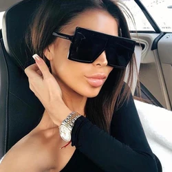 New Square Sunglasses Women Oversized And Luxurious 2024 Fashion Luxury Brand Personlity Gradient Leopard Gafas UV400