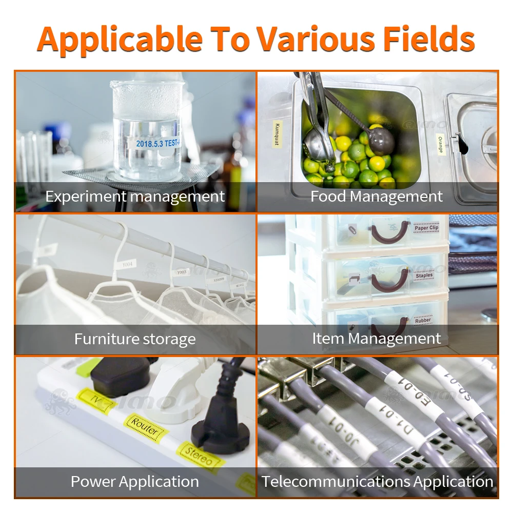 E1000 Label Printer+10PK Tape  Portable Handheld Labeling Machine QWERTY Keyboard Industrial  Compatible for Brother TZe-231 221