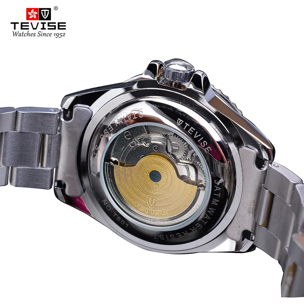 TEVISE 2020 Design Green Bezel Tourbillion Design Men Mechanical Automatic Sport Business Wristwatch Top Brand Luxury Male Clcok