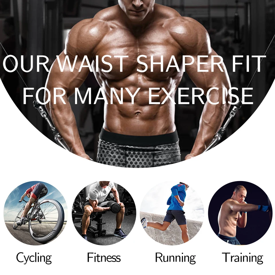 Männer Taille Trainer Abnehmen Body Shaper Fitness Gürtel Gewicht Verlust Fett Brennen Sport Gürtel Schweiß Trimmer Training Cincher Shapewear