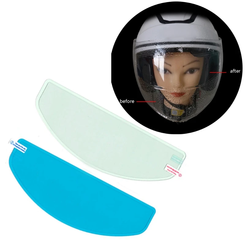 Universal Motorcycle Helmet Shield Anti-Fog Film Clear Visor Lens Insert Fog Resistant Rain Water Anti-scratch