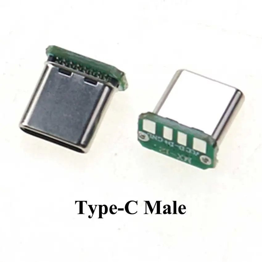 1Pcs USB 3.1 Type C Connector 90/180 Degree Vertical Test PCB Board Adapter Male Female Socket For Data Line Wire Cable Transfe