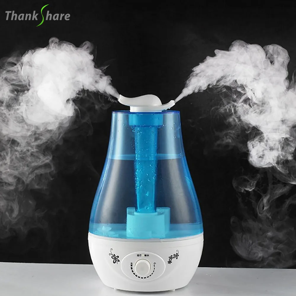 3000ML Ultrasonic Air Humidifier Double Sprayers Big Mist Volume Fog Mist Maker Essential Oil Diffuser For Home Office Baby Room