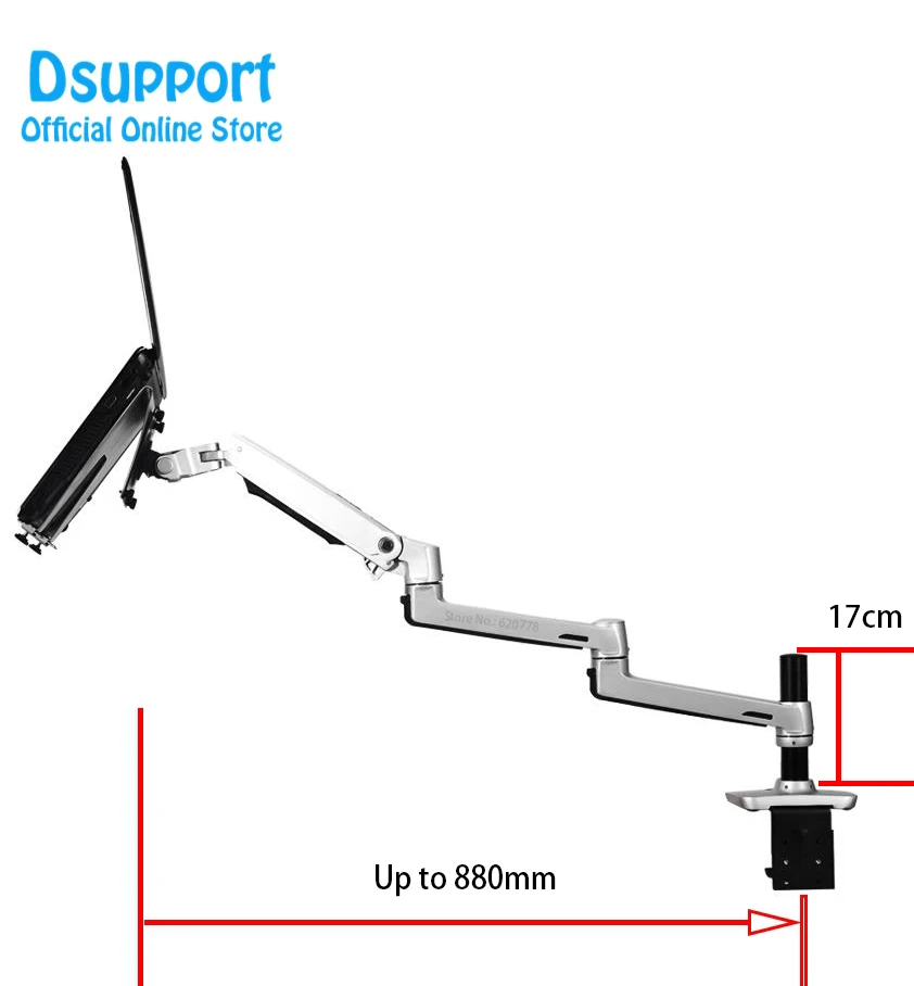 V6 + 1T настольное крепление из алюминиевого сплава, сверхдлинный кронштейн, двойного назначения, держатель для ноутбука/монитора, кронштейн для крепления ноутбука с полным движением