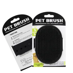 1Pc Pet Dog Cat Bath Brush Comb Rubber Glove Hair Fur Grooming Massaging Dog Cleaning Gloves Silicone Bath Brush Dog Supplies