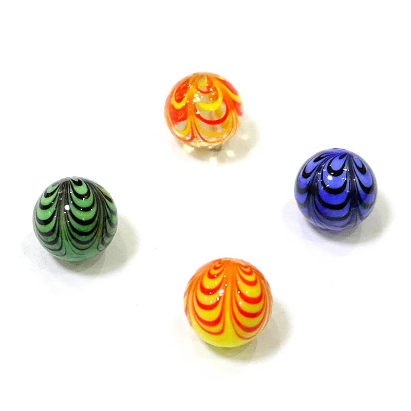 4pcs 16MM Colorful Different Style Murano Glass Marbles Ball Charms Ornaments Parent- Child Beads Game Pinball Pat Toys For Kids