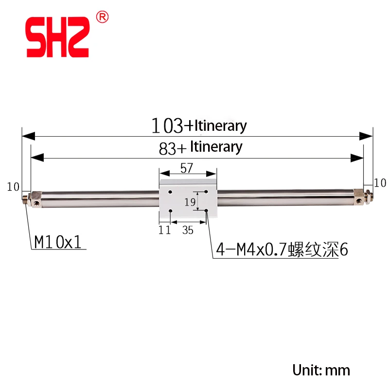 CY1B/CY3B20-50 CY3B20-75 CY3B20-100 CY3B20-125 CY3B20-150,200,250,300 Magnetically Coupled Rodless Cylinder CY1B CY3B Series