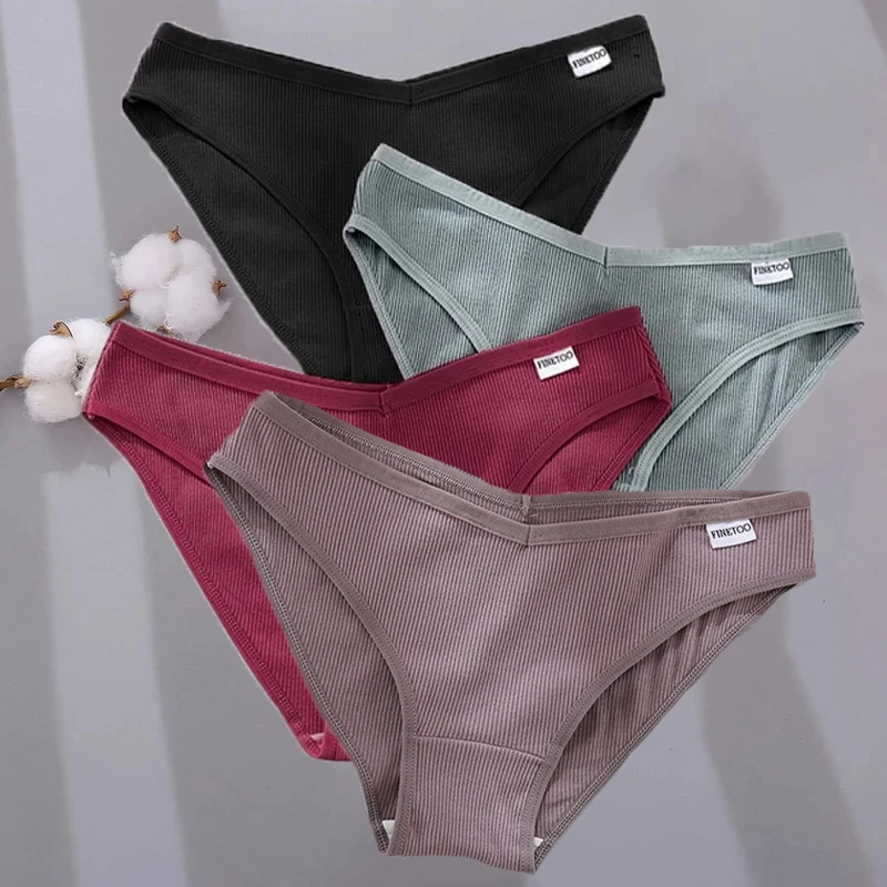 M-4XL Cotton Panties Female Underpants Sexy Panties Women\'s Cotton Briefs Underwear Plus Size Pantys Lingerie 6 Solid Color