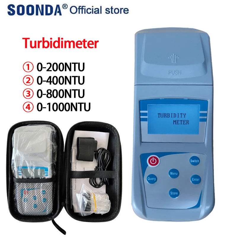 

Professional Turbidimeter Turbidity Meter Light Tap Water Turbidity Meter Tester Sewage Treatment 0-1000NTU 200NTU 400NTU 800NTU