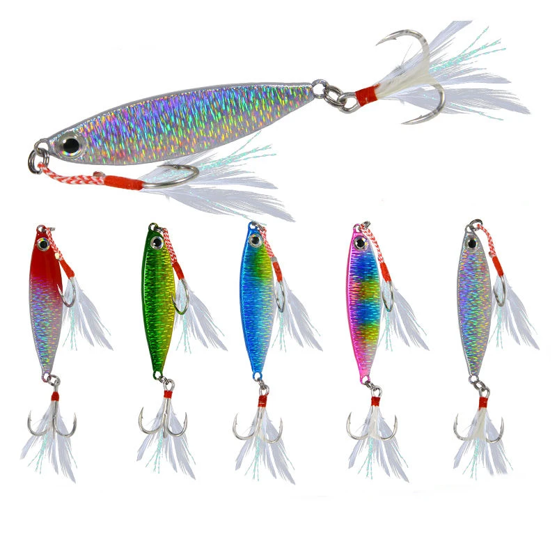 Metal Jig Fishing Lure Bass Fishing Jigs Weights 7-30g Holographic Trolling Saltwater Lures Isca Artificial Fish Tackle Pike