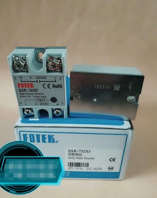 

1PCS Fotek SSR-75DD SSR75DD Solid State Module -New