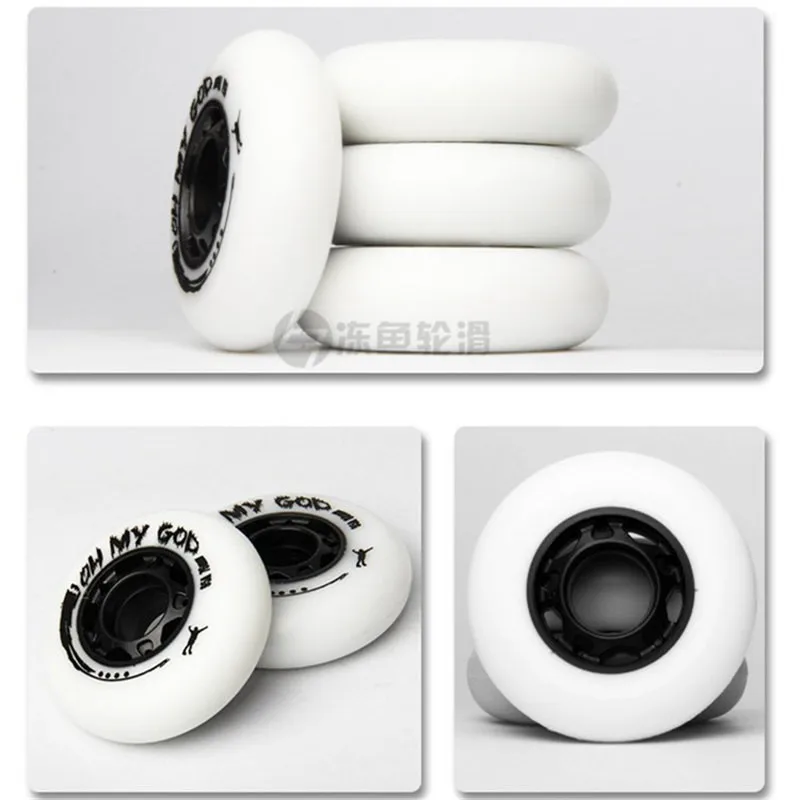 【72mm 76mm 80mm】White 95A Super Hardest Slide Skating Wheel Papaya yellow 92A Roller Skates Tyre for Inline Skate Patines