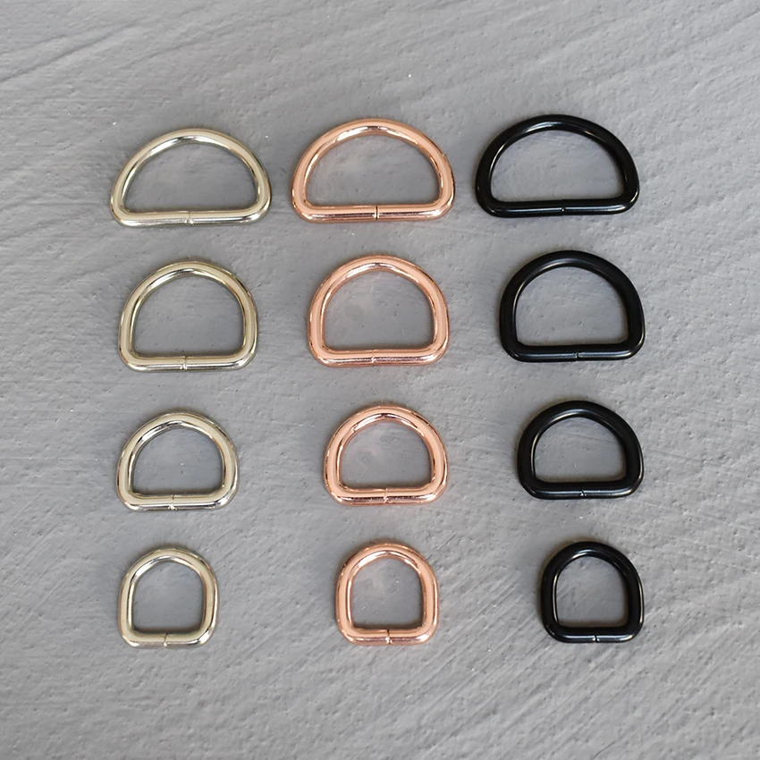 1 Pcs 15mm/20mm/25mm/30mm Metal High Quality Hand Bag Purse Strap Belt Dog Collar Chain Web D Ring Buckle DIY Accessories