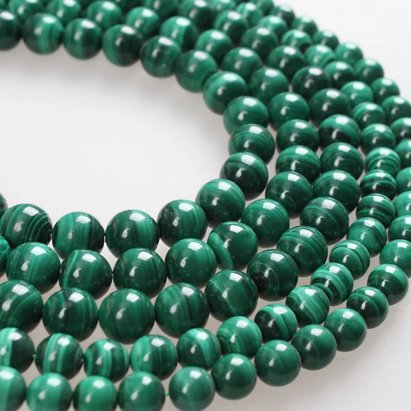 

Natural Gem Stone Beads Green Malachite Stone Round Loose Beads 4 6 8 10 12mm Beads For Diy Bracelets Necklace Jewelry Making