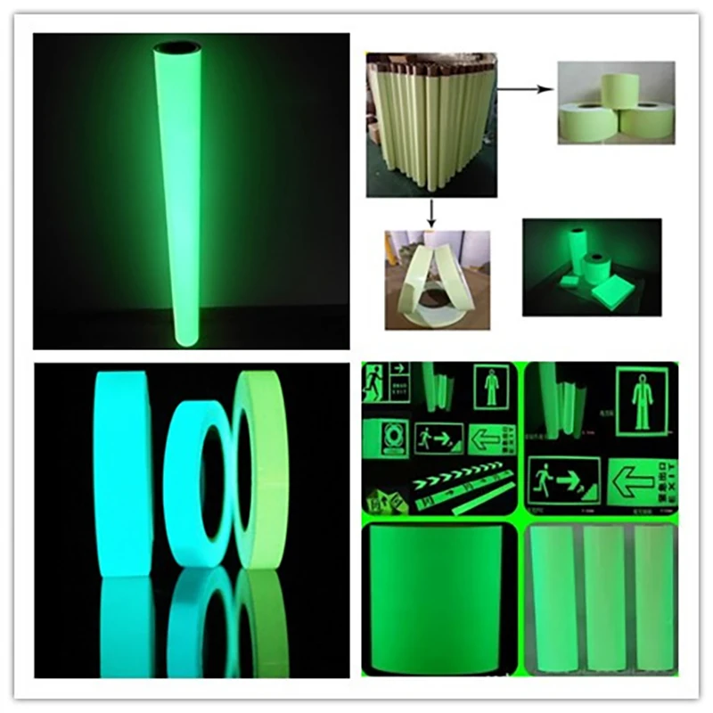 5M/Roll Green Luminous Self-Adhesive Tape Glow In The Dark Party Supplies DIY Wall Sticker Fluorescent Safety Emergency Stairs