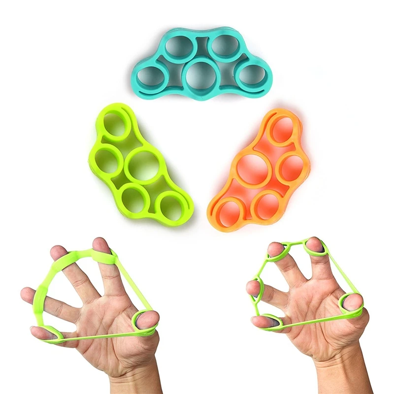 Finger Trainer Resistance Bands Hand Grip Wrist Stretcher Exercise Fitness Equipment