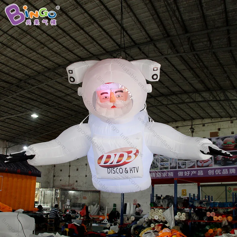 

Hanging 3.2x2 meters inflatable santa claus for advertising decoration / Customized LOGO cartoon santa balloons toys