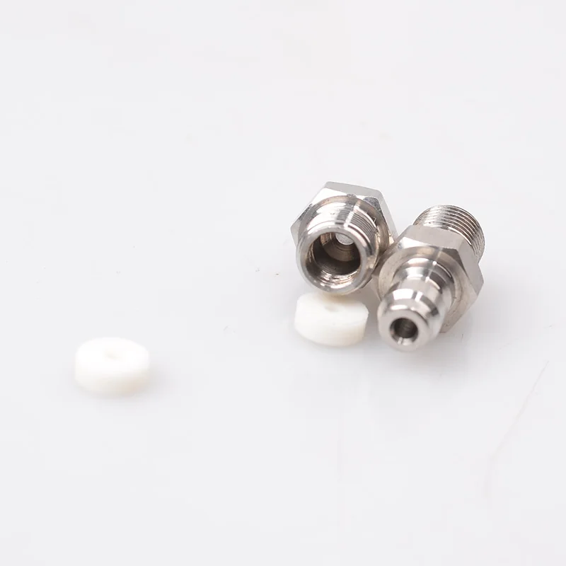 

Высокое давление 8 мм БЫСТРОРАЗЪЕМНАЯ Мужская нержавеющая сталь с односторонним клапаном надувная насадка M10 * 1 резьба 1/8NPT 1/8BSPP