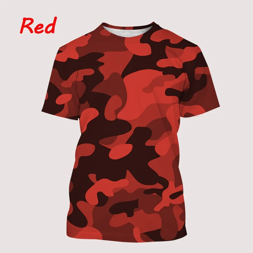 Summer Camouflage T Shirts Unisex T-Shirt Casual Short sleeve Breathable Camo Round neck Military T Shirts