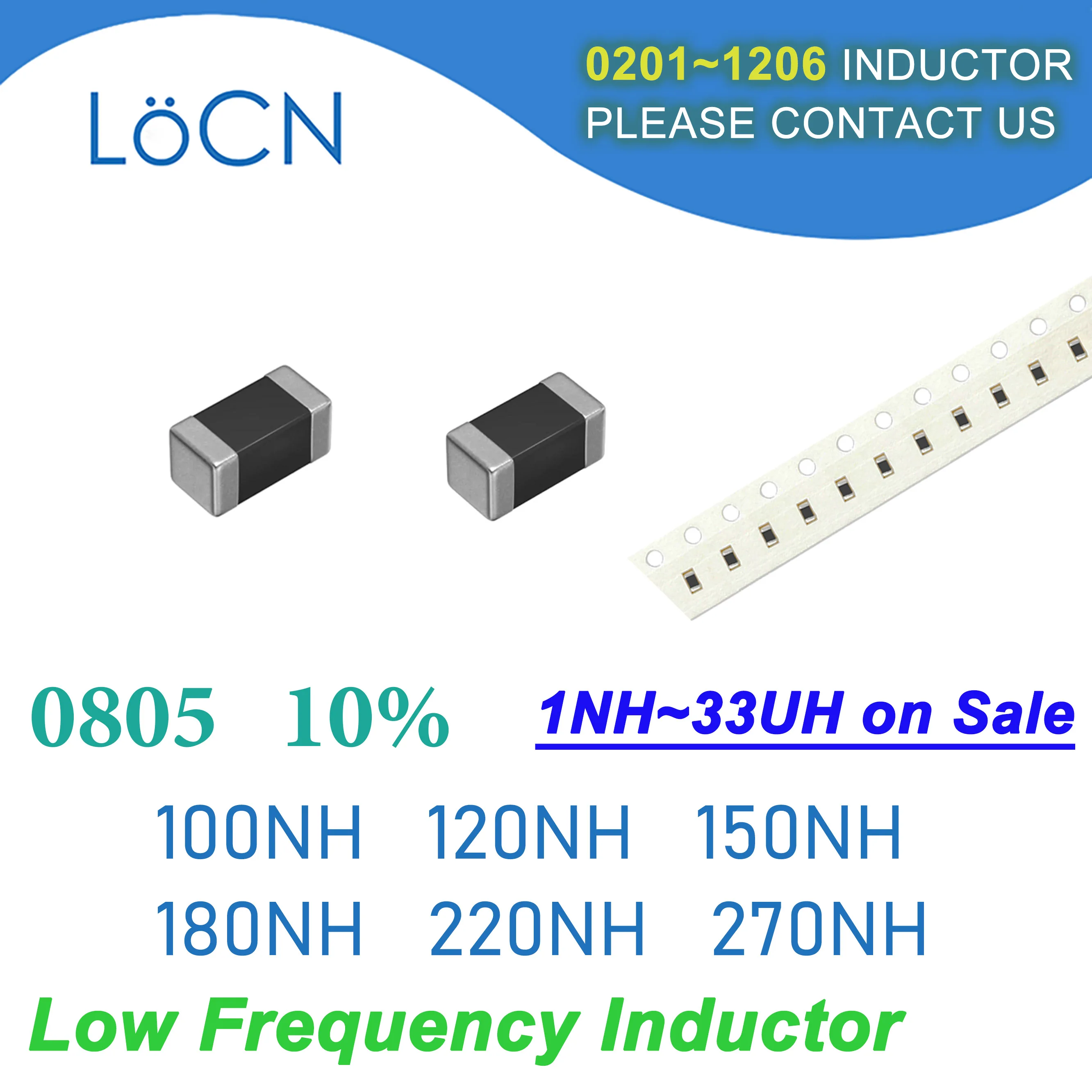 4000Pcs 0805 2012 10% SMD Chip Inductor 100NH 120NH 150NH 180NH 220NH 270NH Multilayer Ferrite Inductors High Quality NH K