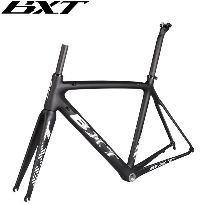 BXT-Carbon Road Bike Frame Set, V Brake, Super Light 700C Carbon Road Frame, Di2, Mechanical Racing Cycling frame Super Light