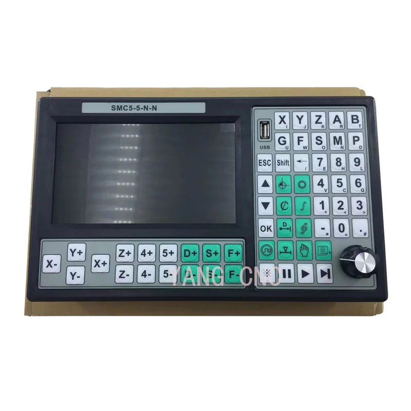 5-axis 500khz motion control system mach3 USB offline cnc controller G code 5-axis emergency stop steering wheel 75w24vdc