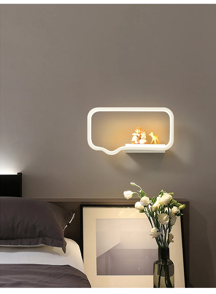 Nordic Minimalist Aisle Wall Lamp Modern Bedroom Bedside Living Room Led Light Super Bright Creative Storage Kitchen Fixtures