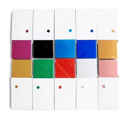 100PCS/LOT Business Name Cards Multicolor Aluminium Alloy Metal Sheet Testing Material for Laser Marking Machine