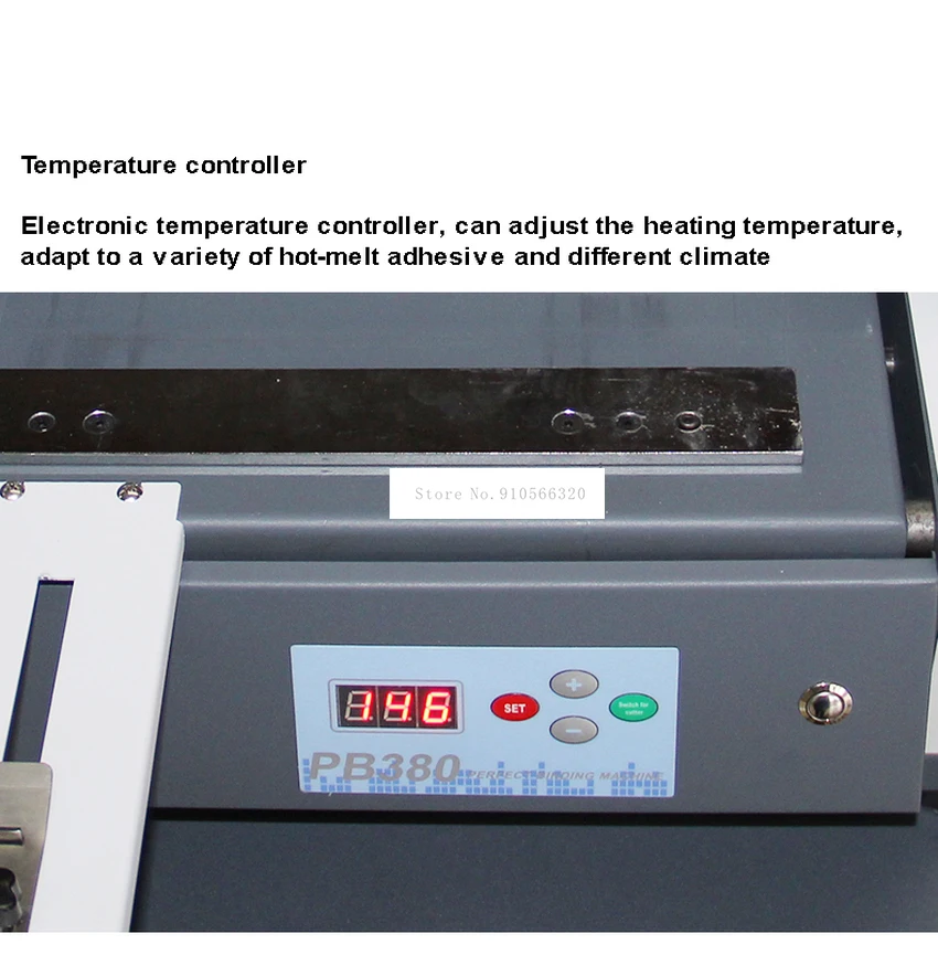 Máquina de encolado de PB-380, tamaño A4, para encuadernación de partículas coloidales adhesivas en caliente, para álbum de fotos, libro, carpeta de papel