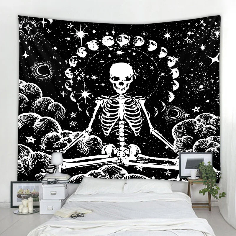 

Chakra Starry Sky Tarot Card Divination Wall Tapestry Art Curtain Hanging in Bedroom Living Room Decoration Mysterious Bohemian