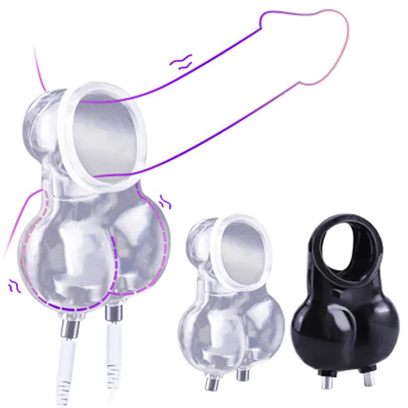 Strongest BDSM Power Box,Electro Shock Penis Ring,Electric Stimulate Massage Glans Trainer Cock Cage Penis Extender,Men Sex Tool