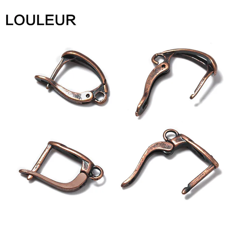 10 Stück U-förmige Ohrringe-Haken, vergoldet, französischer Ohrring-Haken, Ohrhaken, Hebel-Rückseite, Ohrring-Clips, offene Schleife, DIY-Schmuckherstellung – Detail 5