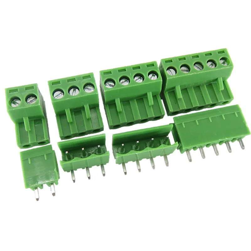 

5SET KF2EDG 5.08MM Pluggable Pcb Terminal Block Straight Pin + Socket 2/3/4/5/6/7/8/9/16p Male and Female To Plug-In Connector