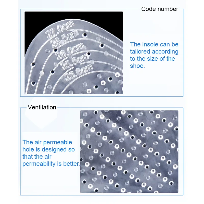 1 Pairs Transparent Magnetic Massage Insole Breathable Anti-Slip Plantar Acupoint Massage Shoe Insoles For Man Woman Health