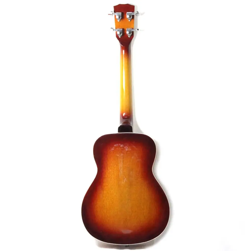 Jazz Ukulele F hole Mini Acoustic Guitars 4 Strings Ukelele Pickup Travel Guitar