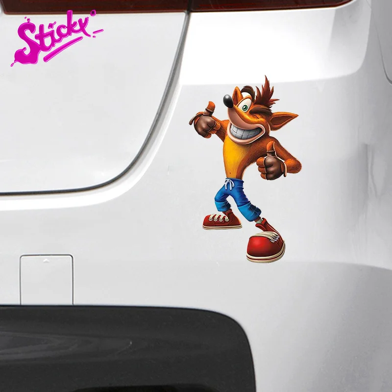 STICKY Game Crash Bandicoot Car Sticker Decal DecorMotorcycle Off-road Sticker Laptop Decal Vinyl