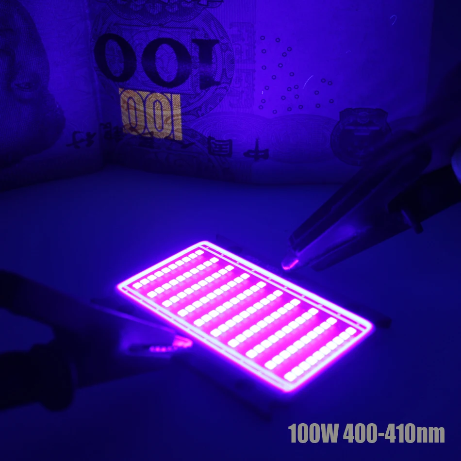 100W UV 420nm 395nm 380nm 365nm Purple LED Copper PCB 3500mA 30-36V Ultraviolet for UV Lamp Flatbed Printer,uv glue curing light