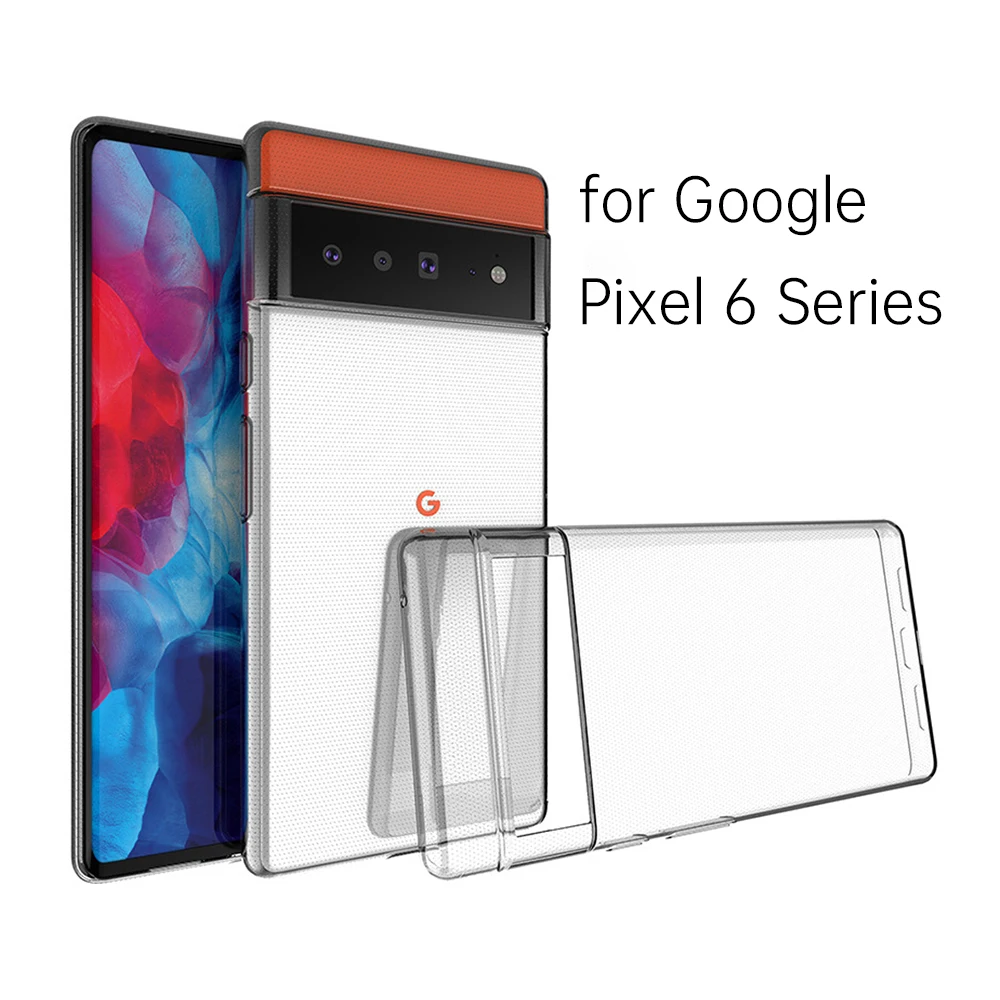 Camera Protective Phone Case for Google Pixel 6 Pro 5G Ultra Thin Clear Soft TPU Fundas Transparent Back Cover Pixel6 6Pro 2021