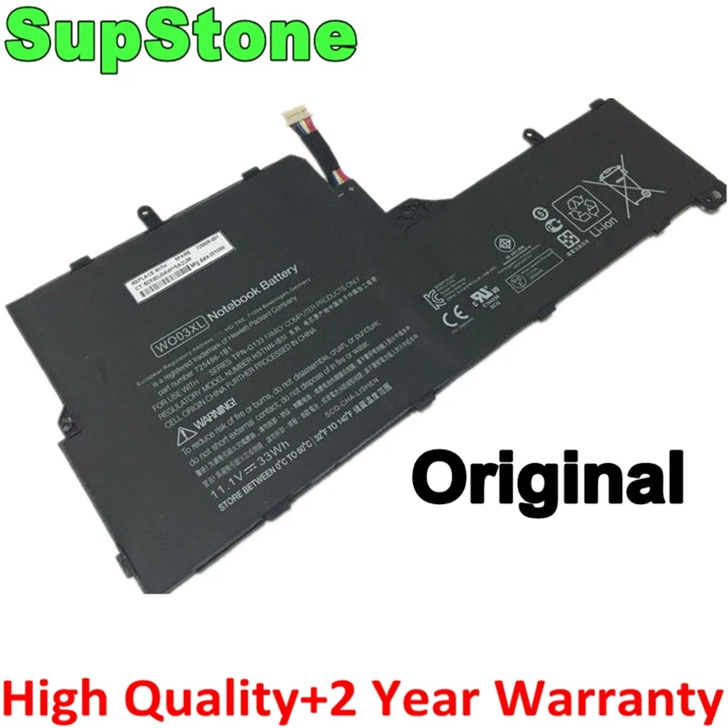 Supstone Novidades Genuine Wo03xl 725606001 7254961 Tpn-q133 Ib5i Db5i Bateria para hp Dividir x2 13-m010dx M110sa M200eo M004tu P120ca