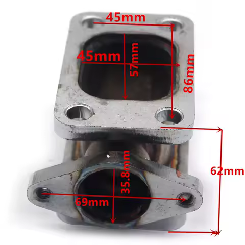 T3-T3 Cast Iron TURBO MANIFOLD ADAPTER+38MM WASTEGATE FLANGE OUTLET