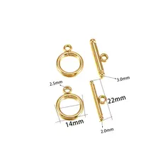 Gold Steel Jewelry Bracelets with Toggle Clasps #5