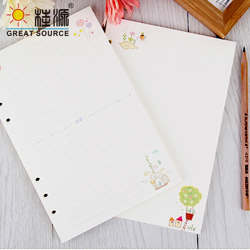 A5 Daily Planner Weekly Month Planner2021 Loose Leaf Notebook Refill Paper Dot Grid Notebook White Paper Notebook School(10PCS))