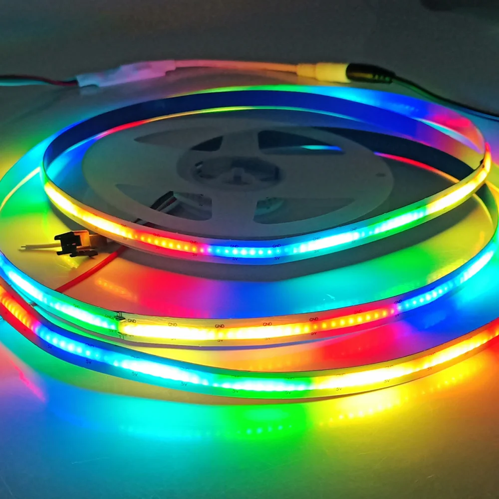 

5V SK6812 RGB COB LED Strip Light 332LEDs/m High Density Flexible Dream Color FOB Led Strip 0.5m 1m 2m Addressable Tape Diode